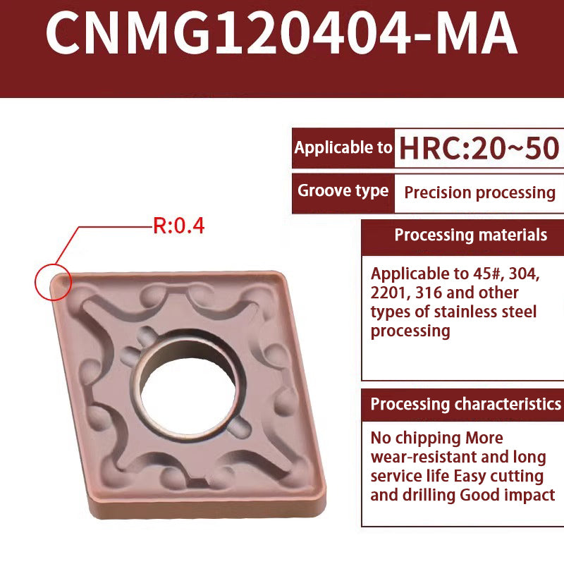 116-CNMG120404 turning blade 120408 steel stainless steel aluminum diamond outer circle alloy blade Shandong Denso Pricision Tools Co.,Ltd.